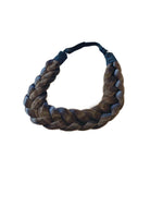 Braided Headband - 4 Strand - Grace - Darkest Chocolate Brown