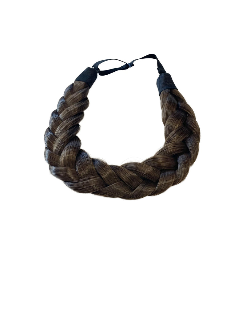 Braided Headband - 4 Strand - Sophia - Medium Natural Brown