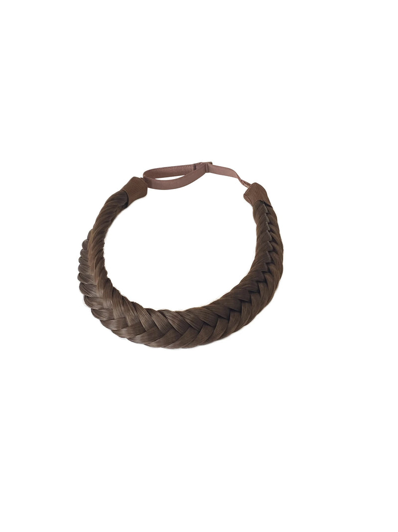 Braided Headband - Fishtail - Coco - Rich Mocha Brown