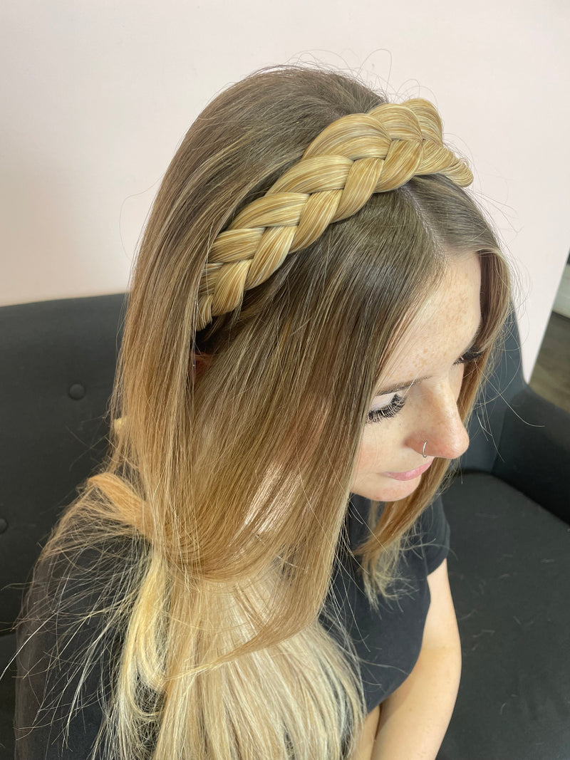 Braided Headband - 4 Strand - Carmen - Caramel blonde