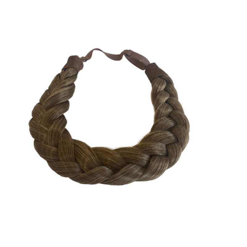 Braided Headband - 4 Strand - Giselle - Lightest Warm Brown With Caramel Highlights